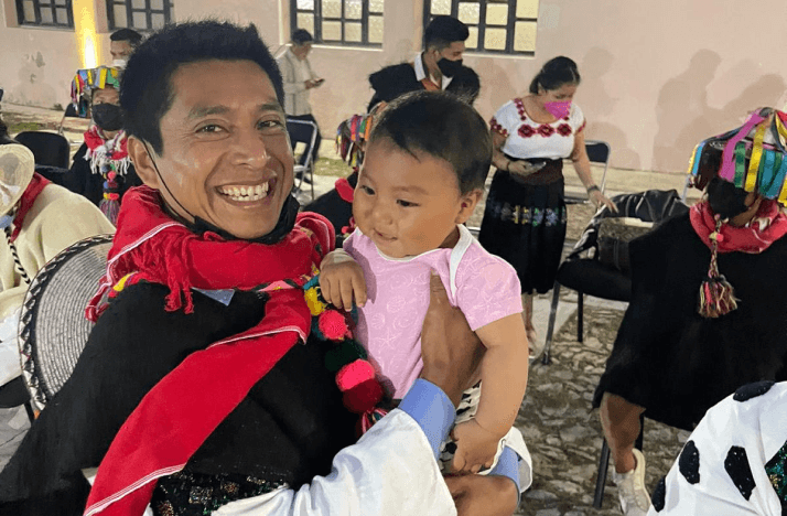 Graduating students celebrating in a Chiapas community